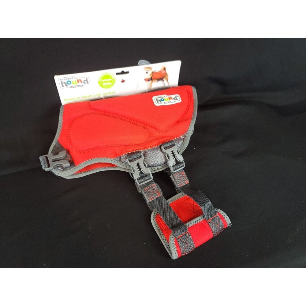 OUTWARD HOUND DAWSON SWIM LIFE JACKET SIZE MEDIUM 30-55 LBS NEW WITH TAGS RED